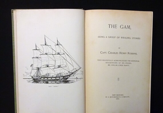 1899 WHALING STORIES The Gam by Captain Charles Henry | Etsy