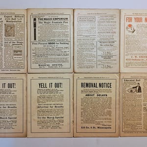 1915-22 THE EAGLE MAGICIAN Lote (55), Harry Houdini, Revista de Magia, Ilustrada, Rara imagen 14