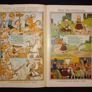 1926 OLD MOTHER GOOSE Nursery Rhymes, Color Illustrations, Jack & Jill, Mary Had a Little Lamb, Little Miss Muffet, Old King Cole, etc. image 3