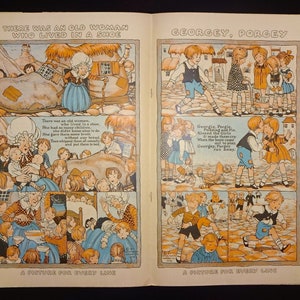 1926 OLD MOTHER GOOSE Nursery Rhymes, Color Illustrations, Jack & Jill, Mary Had a Little Lamb, Little Miss Muffet, Old King Cole, etc. image 5