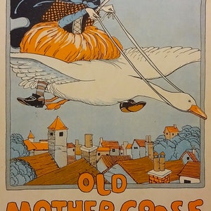 1926 OLD MOTHER GOOSE Nursery Rhymes, Color Illustrations, Jack & Jill, Mary Had a Little Lamb, Little Miss Muffet, Old King Cole, etc. image 10