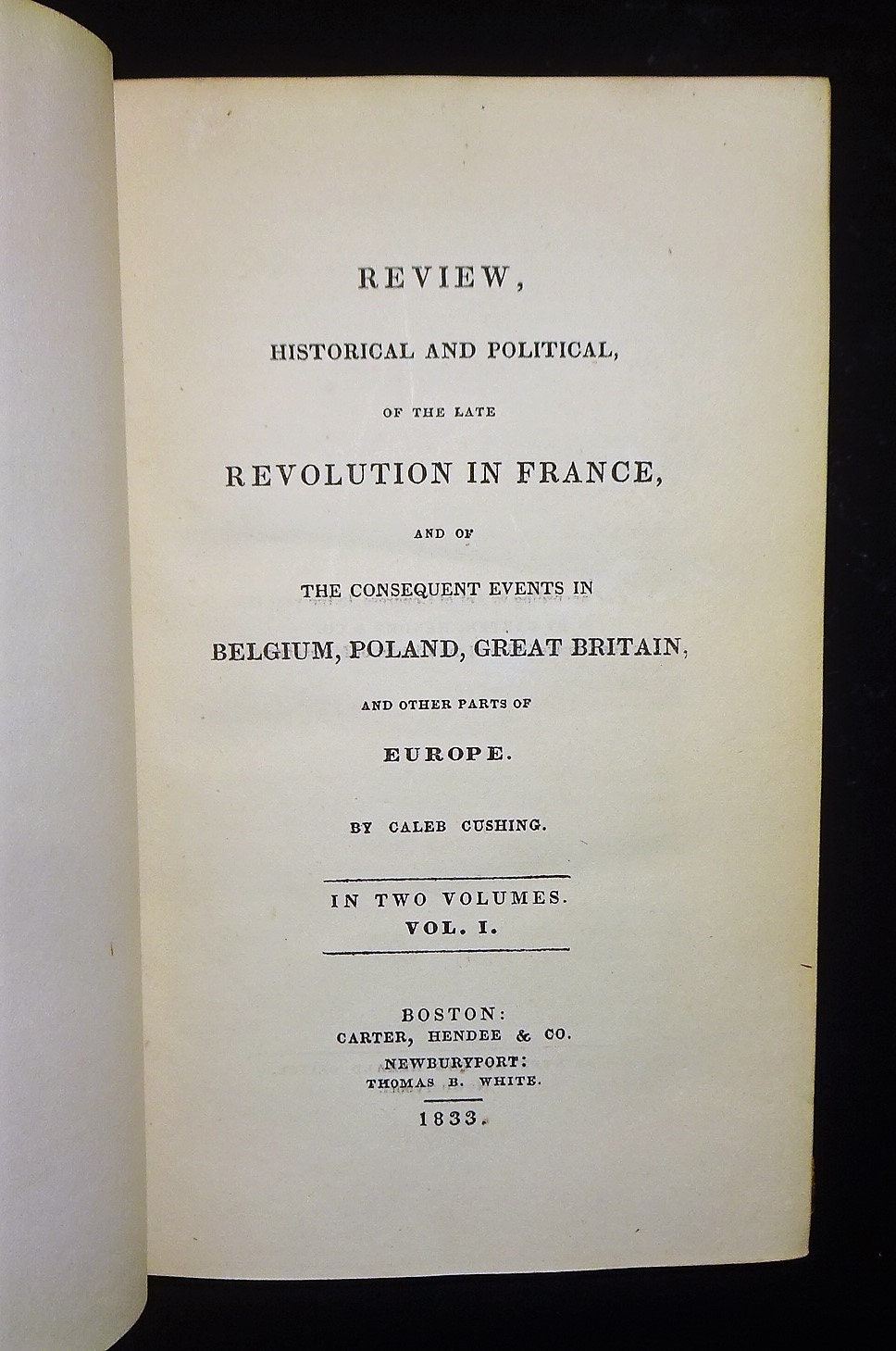 1833 REVOLUTION IN FRANCE by Caleb Cushing French Revolution - Etsy