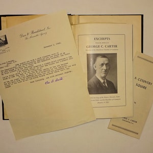 1943 Handmade NEW HAMPSHIRE Writings Binder by George C. Carter, One-of-a-Kind