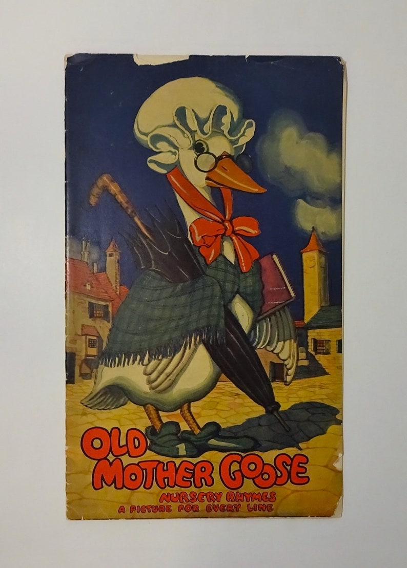 1926 OLD MOTHER GOOSE Nursery Rhymes, Color Illustrations, Jack & Jill, Mary Had a Little Lamb, Little Miss Muffet, Old King Cole, etc. image 1