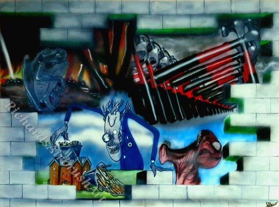 Pink Floyd The Wall Print From Original Artwork Etsy