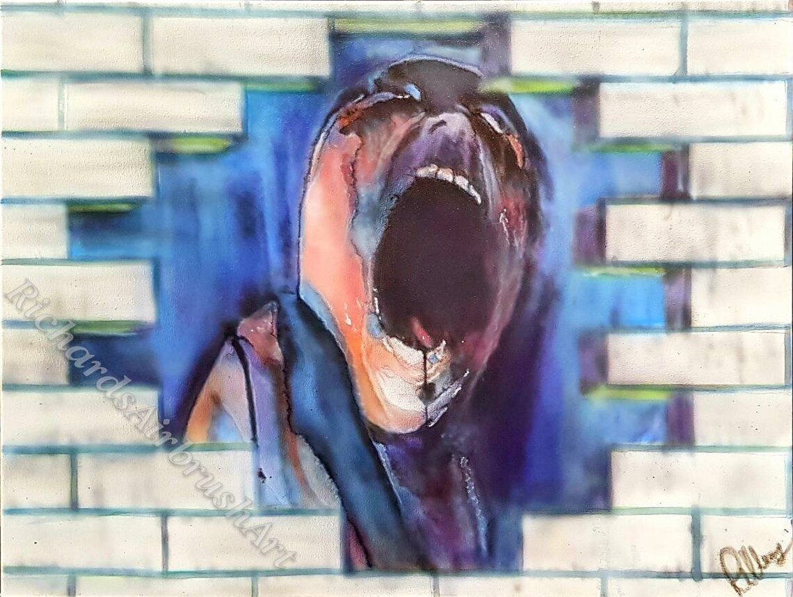 Pink Floyd The Wall The Scream print from original artwork. | Etsy