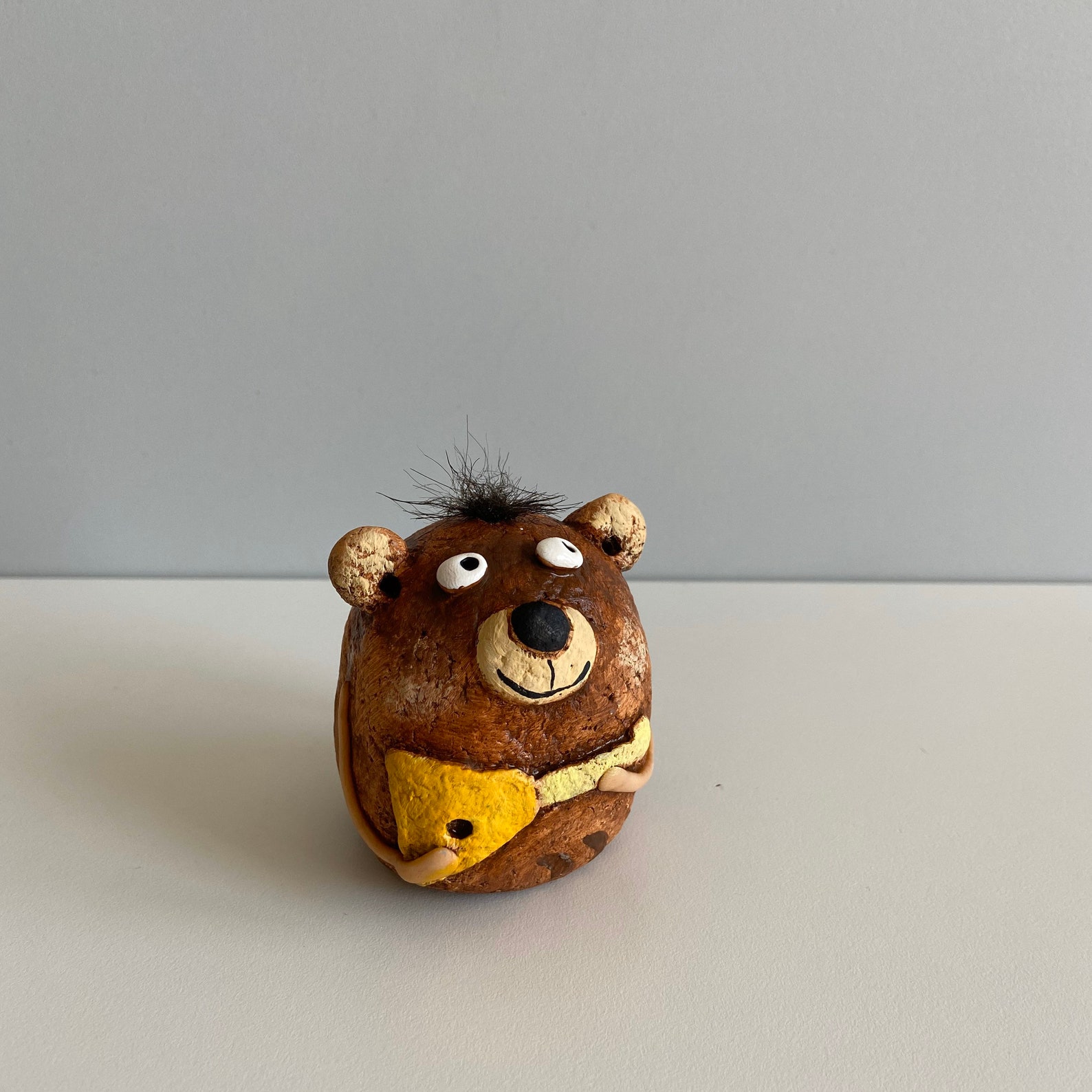 Papieren mache dierbeeldje beer beer beeldje symbool van Etsy