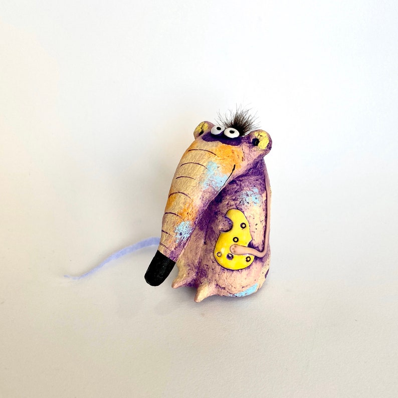 Rat rat figurine paper mache sculpture rat statuette gift Etsy
