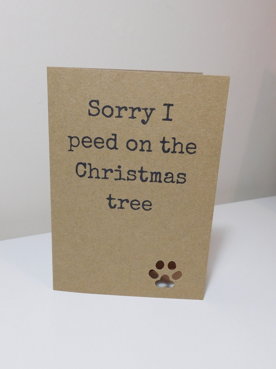 Sorry I Peed on the Christmas Tree Christmas Card Dog Card Etsy UK