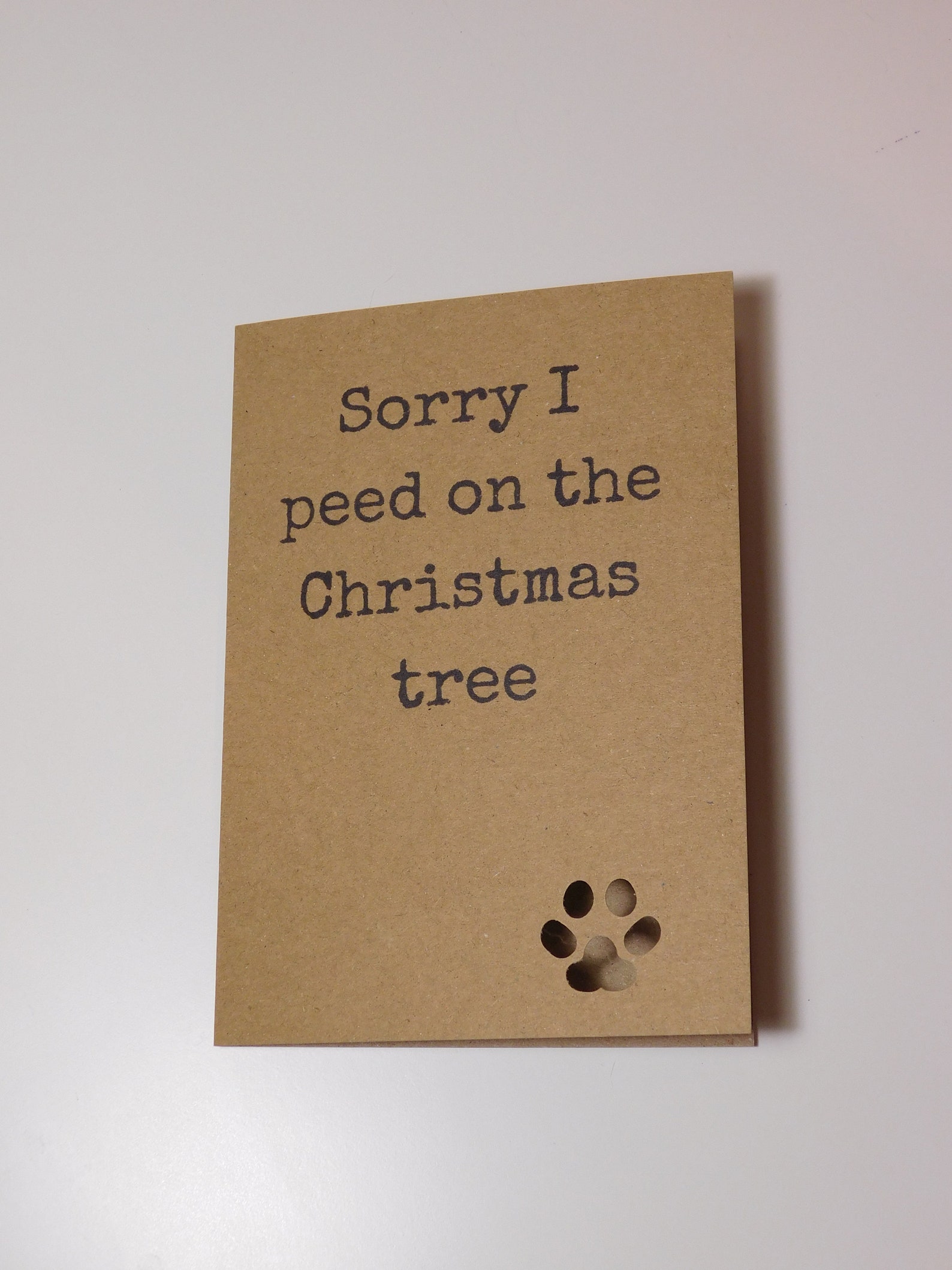 Sorry I Peed on the Christmas Tree Christmas Card Dog Card Etsy UK