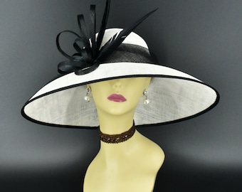 M839( White Black )vintage Kentucky Derby, Church, Wedding  display picture 3