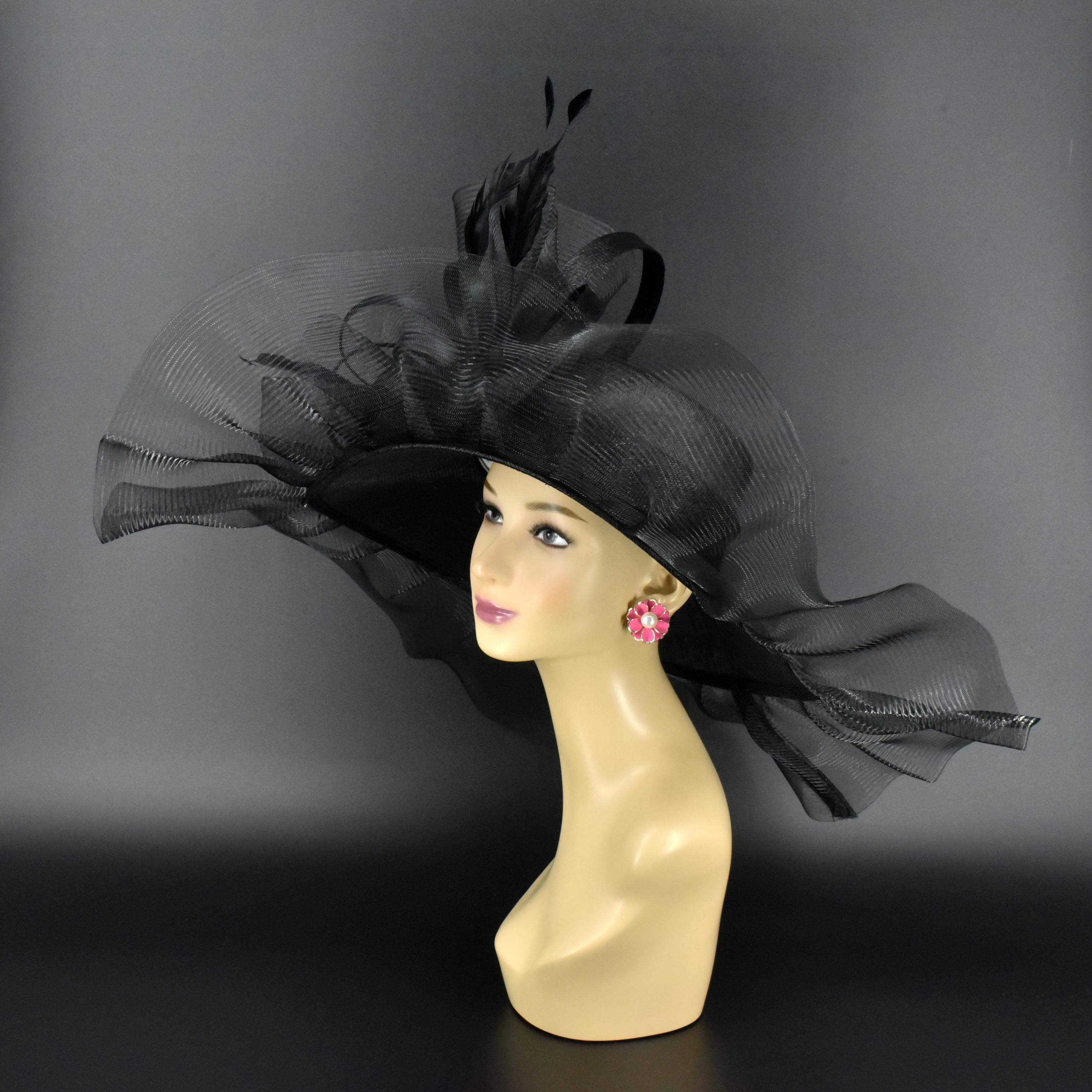 ME241 ( Black ) Kentucky Derby Hat, Wedding Hat, Horse Race  display picture 2