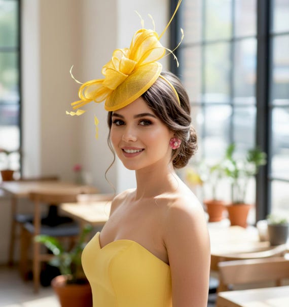 SF542 ( Yellow Gold ) New Kentucky Derby, Church, Wedding  display picture 2