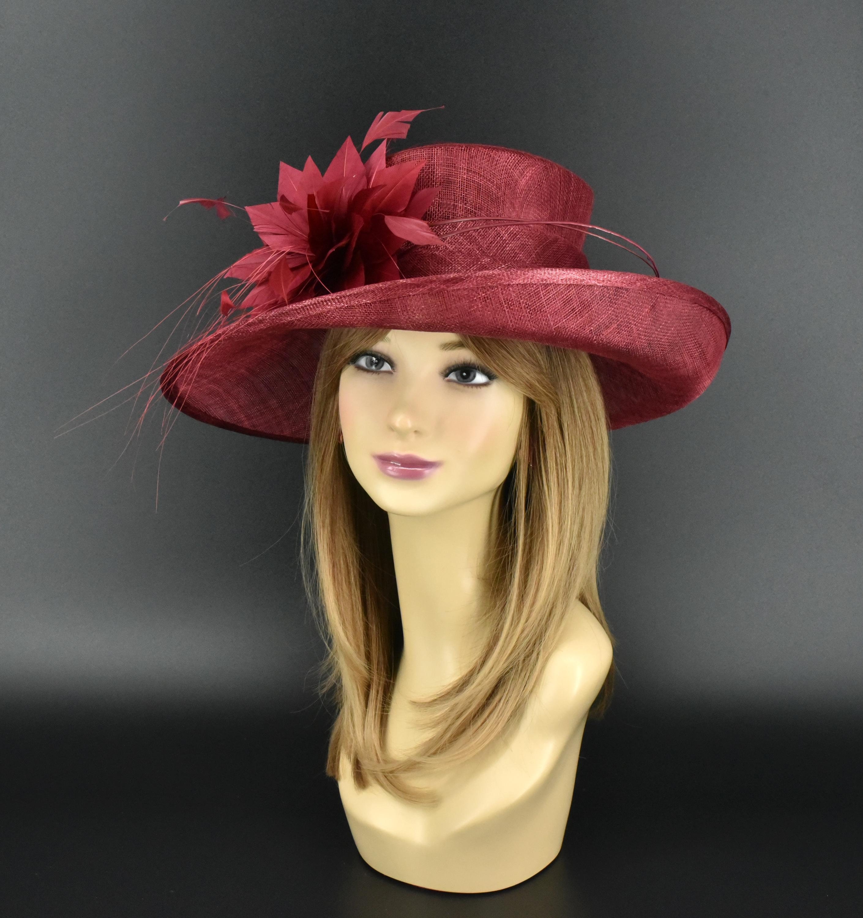 Burgundy Derby Hat - Etsy