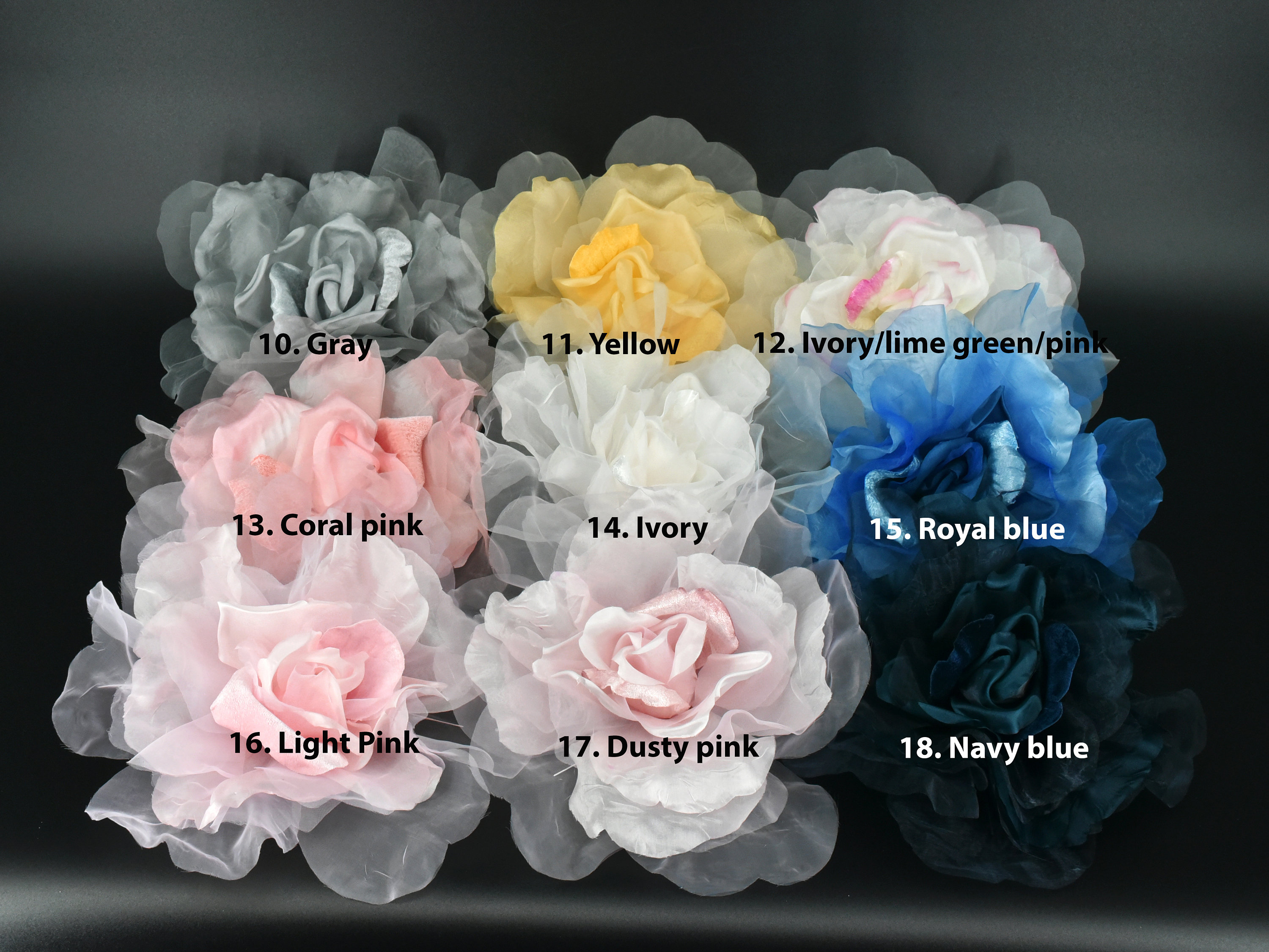 Handmade Powder Blue & Baby Pink Never Worn Derby 17” Brim Peony Floral Hat A classic Navy with a twist ✨ This flipped-brim Kentucky  main image 2