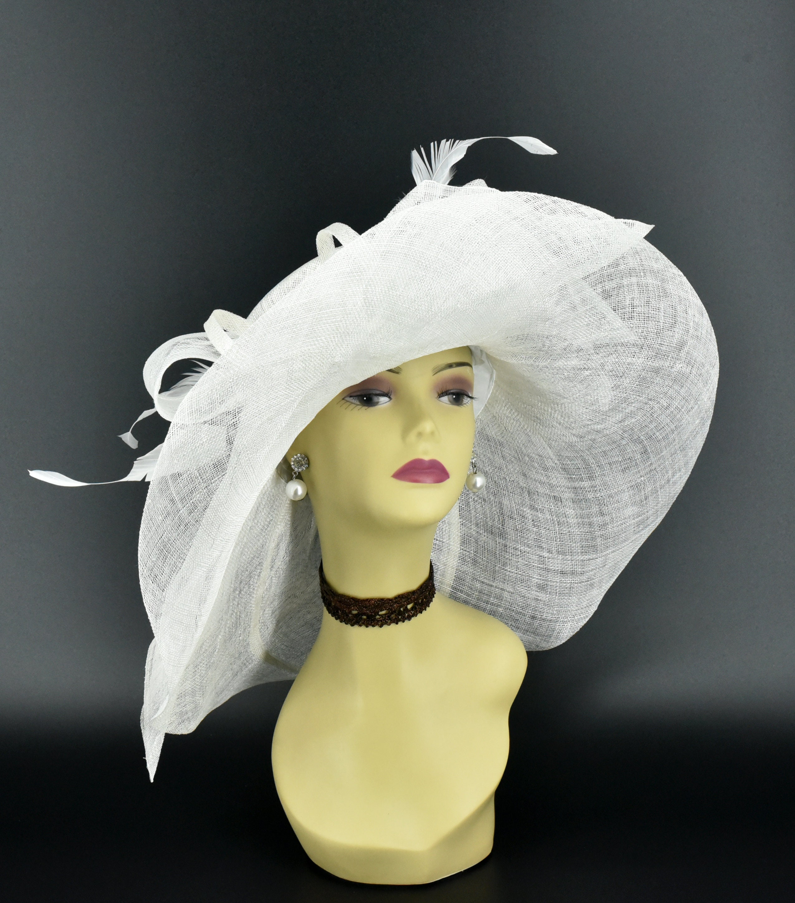 帽子 CREPE de CHINE LONG BRIM HAT s-l1600.jpg