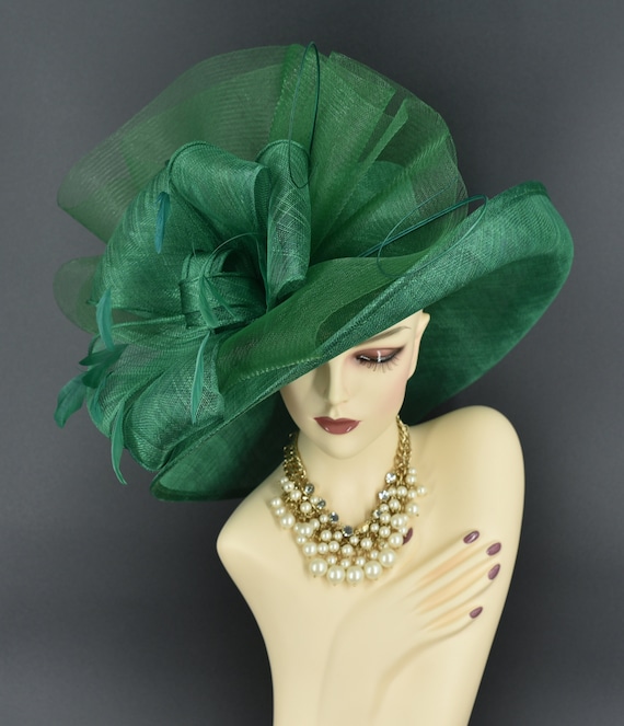 NWT Green & Black Large Kentucky Derby Hat. One Size. Kentucky Derby GREEN Kentucky Derby 151 Adjustable Hat - 5690142 main image 4