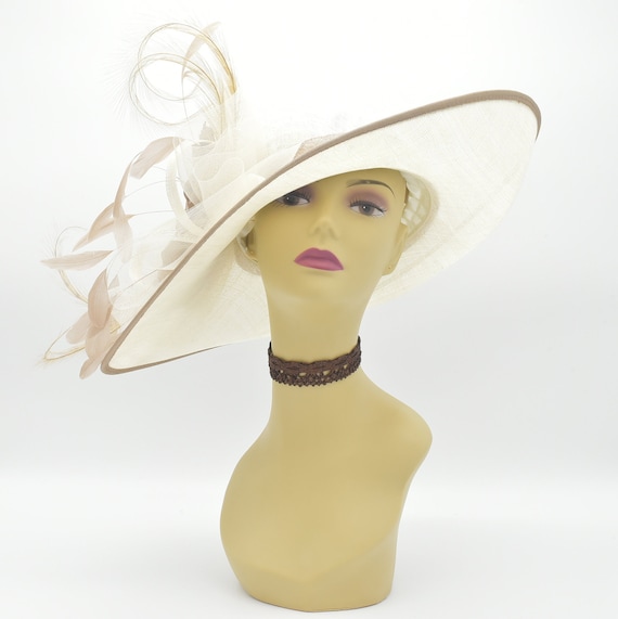 NIB! Ivory Easter Church/Kentucky Derby Hat M9031( Ivory + More Colors Options ) Kentucky Derby Hat  main image 4