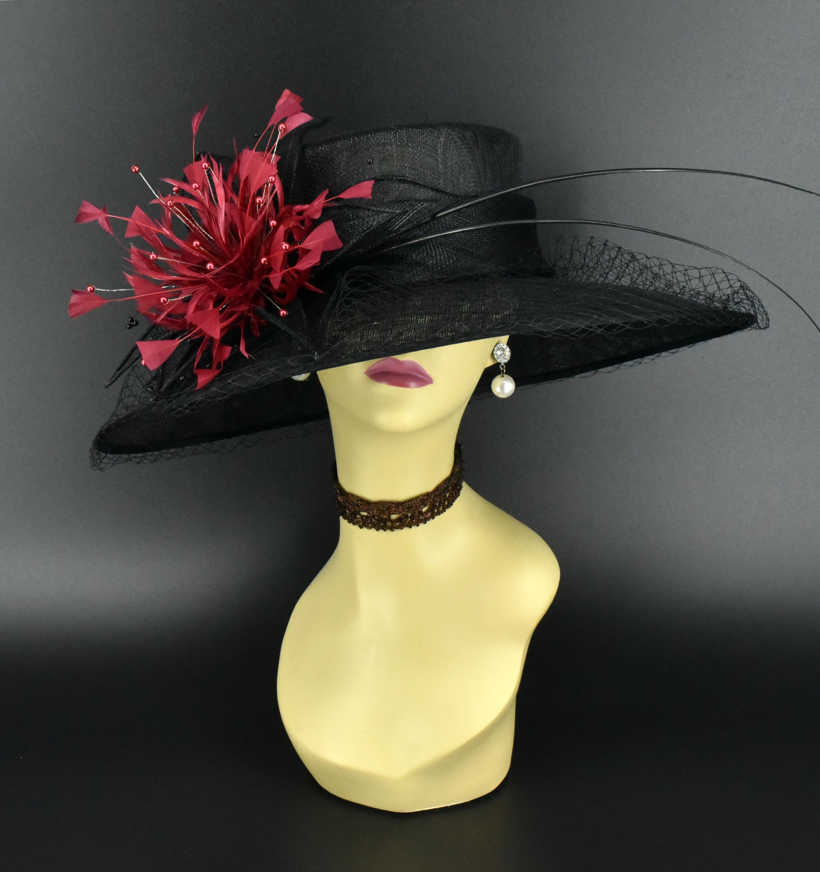 Chic Burgundy and Black Women\'s Hat Women main image 3