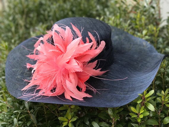 Beautiful Coral Dress Hat / Church Hat by bmj Studio Beige Church/Dress Hat & Clutch by bmj Studio  main image 4