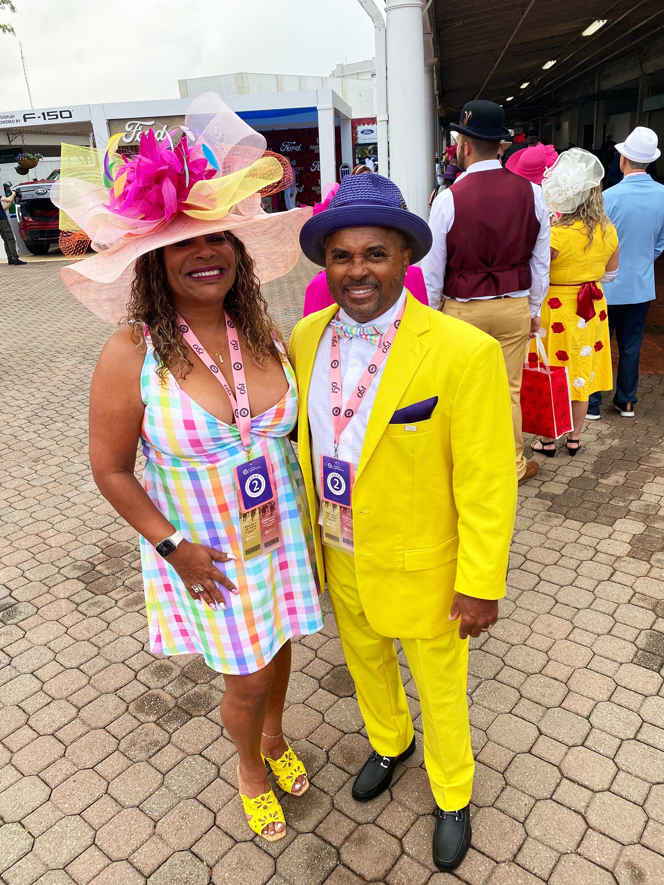 New Kentucky Derby Oaks Yellow Stargazer Pink Lily Wide Brim Boater Sinamay Hat s-l1200.jpg main image 4