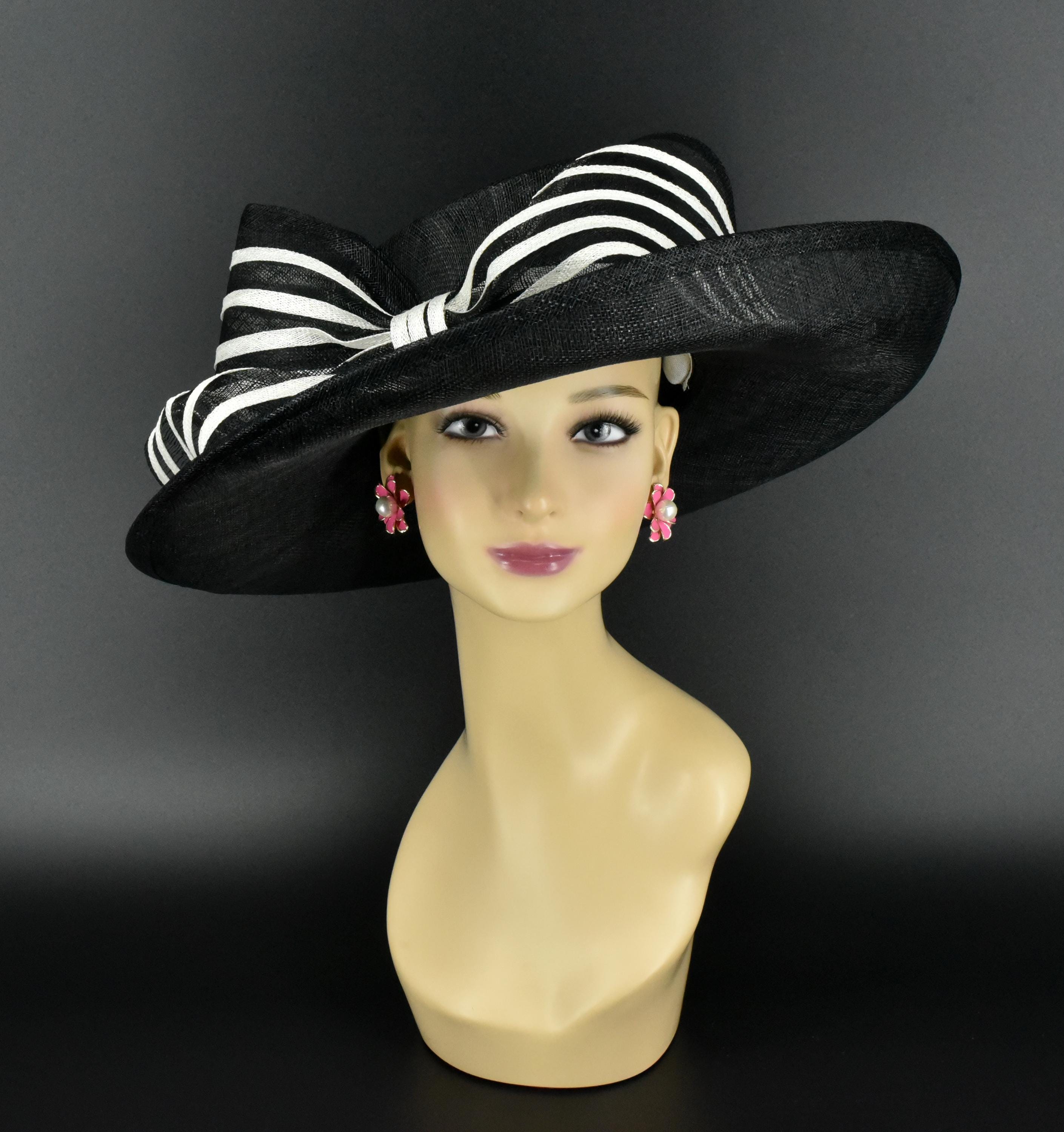 M1314 ( Black/white ) Kentucky Derby Hat, Church Hat  display picture 2