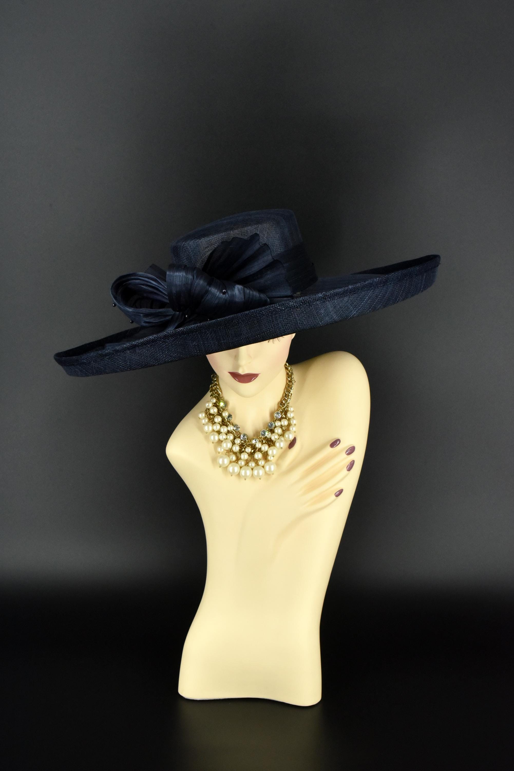 Champagne Italy Hat & Purse Set Womens Blue Wide Brim Rhinestone Derby Church Champagne Italy Hat Womens Kentucky Derby Church Red Wide  main image 2
