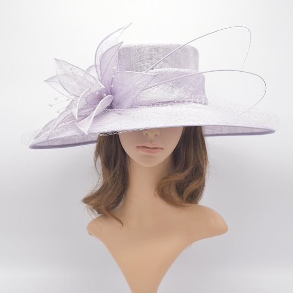 M489(sweet Lavender)kentucky Derby Hat, Church Hat, Wedding  display picture 1