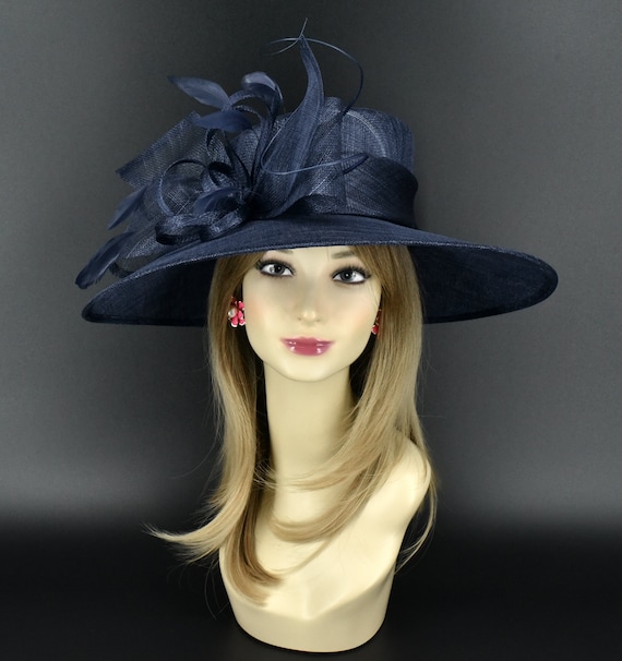 M23012( Navy )kentucky Derby Hat Church Hat Wedding Hat  display picture 1