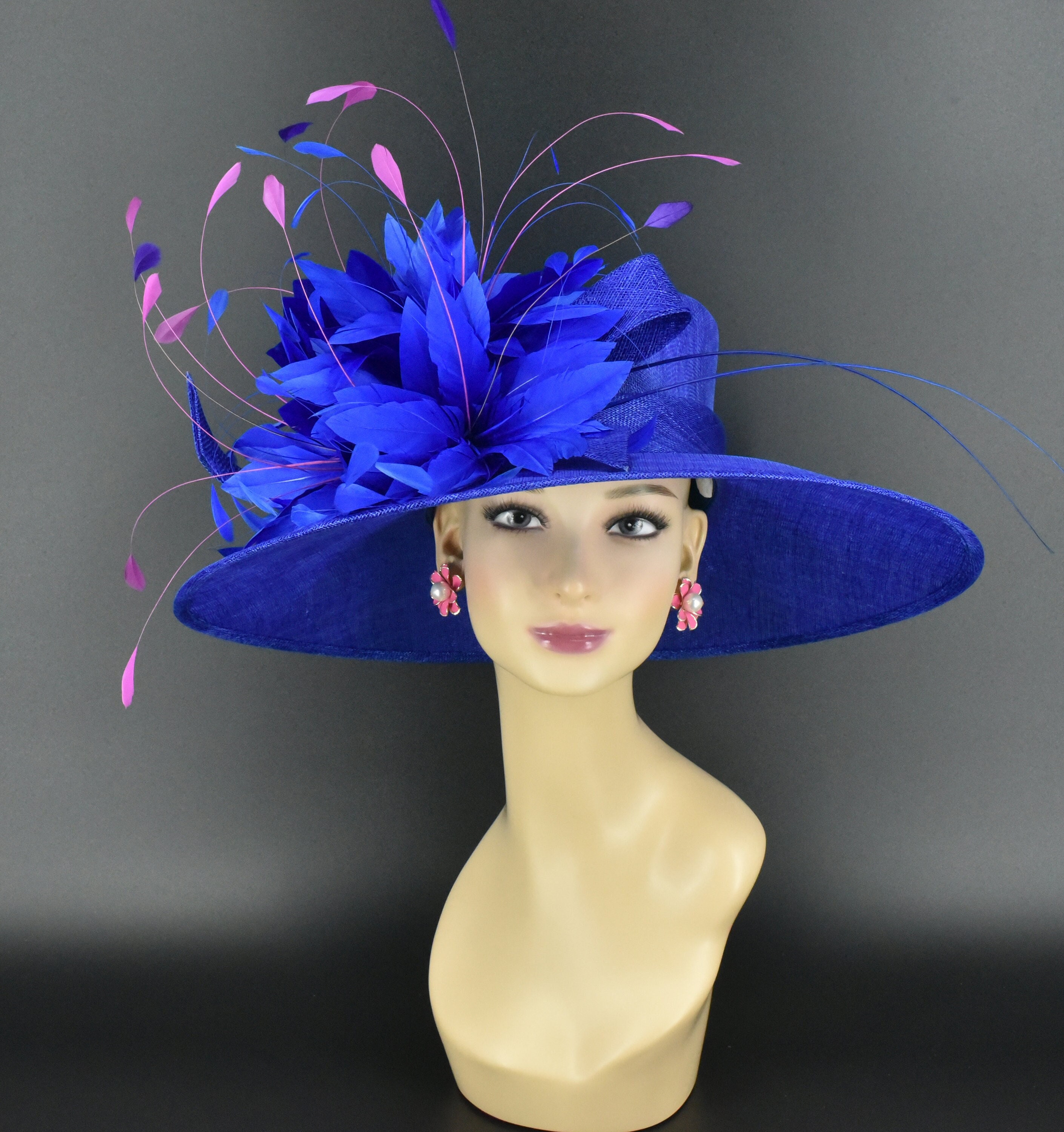 M932 ( Royal Blue With Multi-color Feathers ) Kentucky Derby  display picture 1