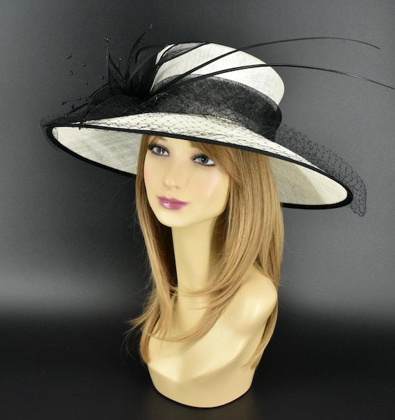 M489V ( Black Hat )kentucky Derby Hat, Church Hat, Wedding
