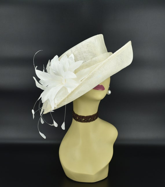 M902( Ivory + More Colors ) Kentucky Derby Hat Church Hat  display picture 1