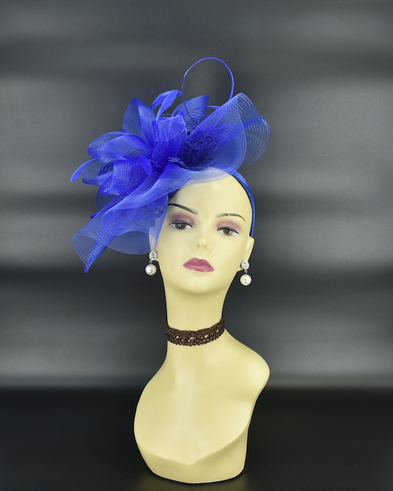 Blue Quill Fascinator with Pearls Blue Quill Fascinator with Pearls main image 3
