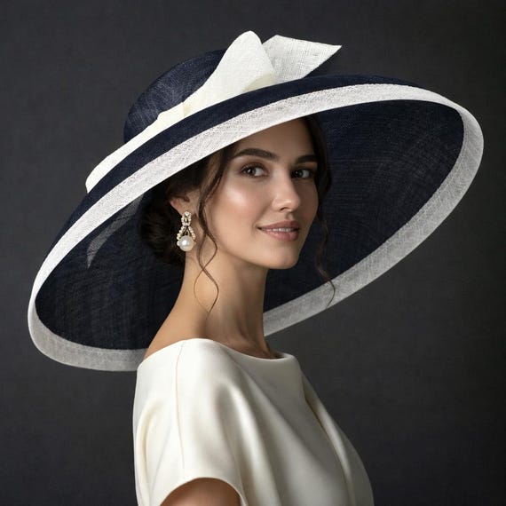 Ivory Straw Sailor Cap with Crystal Trim - Women\'s Hat Raffia Headdress - Sailor Hat. Summer Hats Women. Straw Hat  main image 3