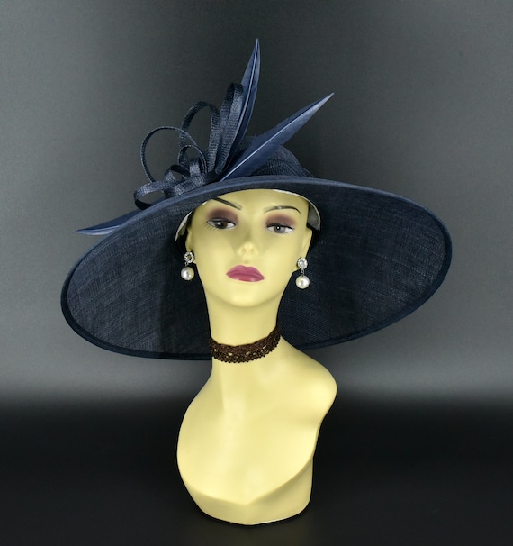 M839( Navy )vintage Kentucky Derby, Church, Wedding, Easter  display picture 2
