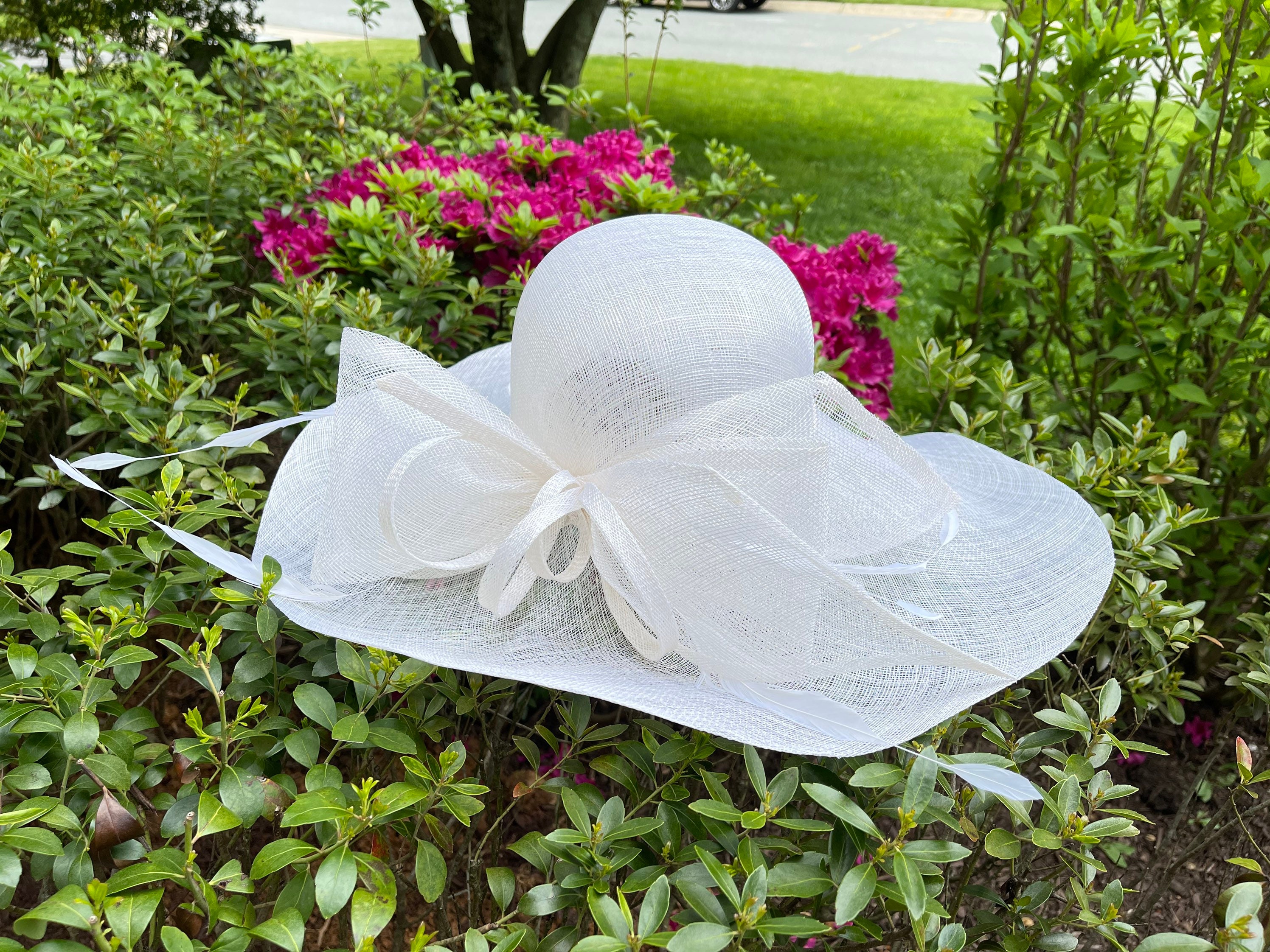 【セール 登場から人気沸騰】 ( M918 Off-white Wedding Hat, Church Hat, Derby )kentucky 帽子