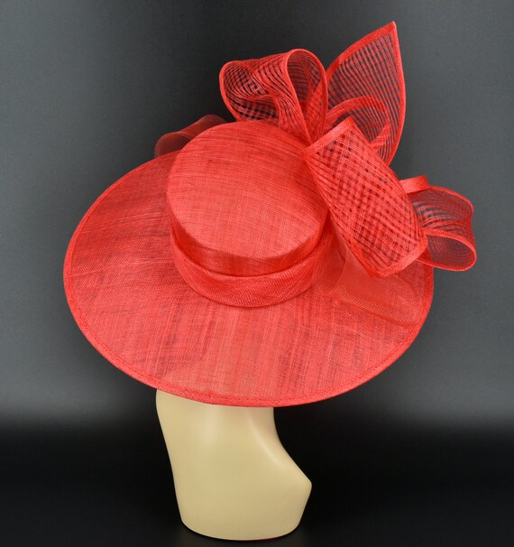 M22021( Red ) Kentucky Derby Hat, Wedding Hat, Easter Hat  display picture 3