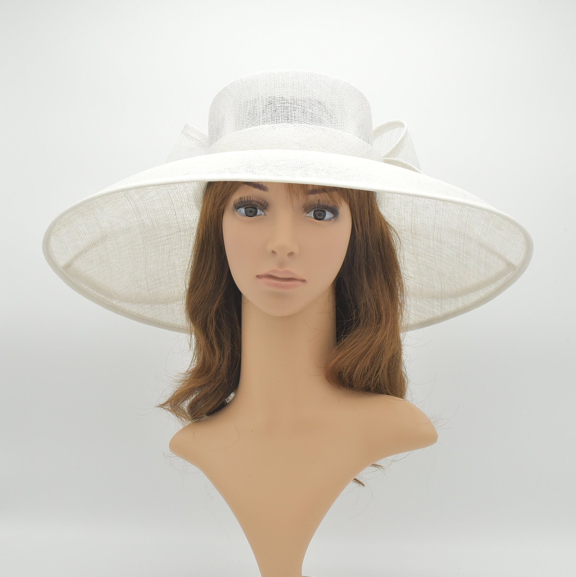 M95 Off-white kentucky Derby Hat Church Hat Wedding Hat | Etsy