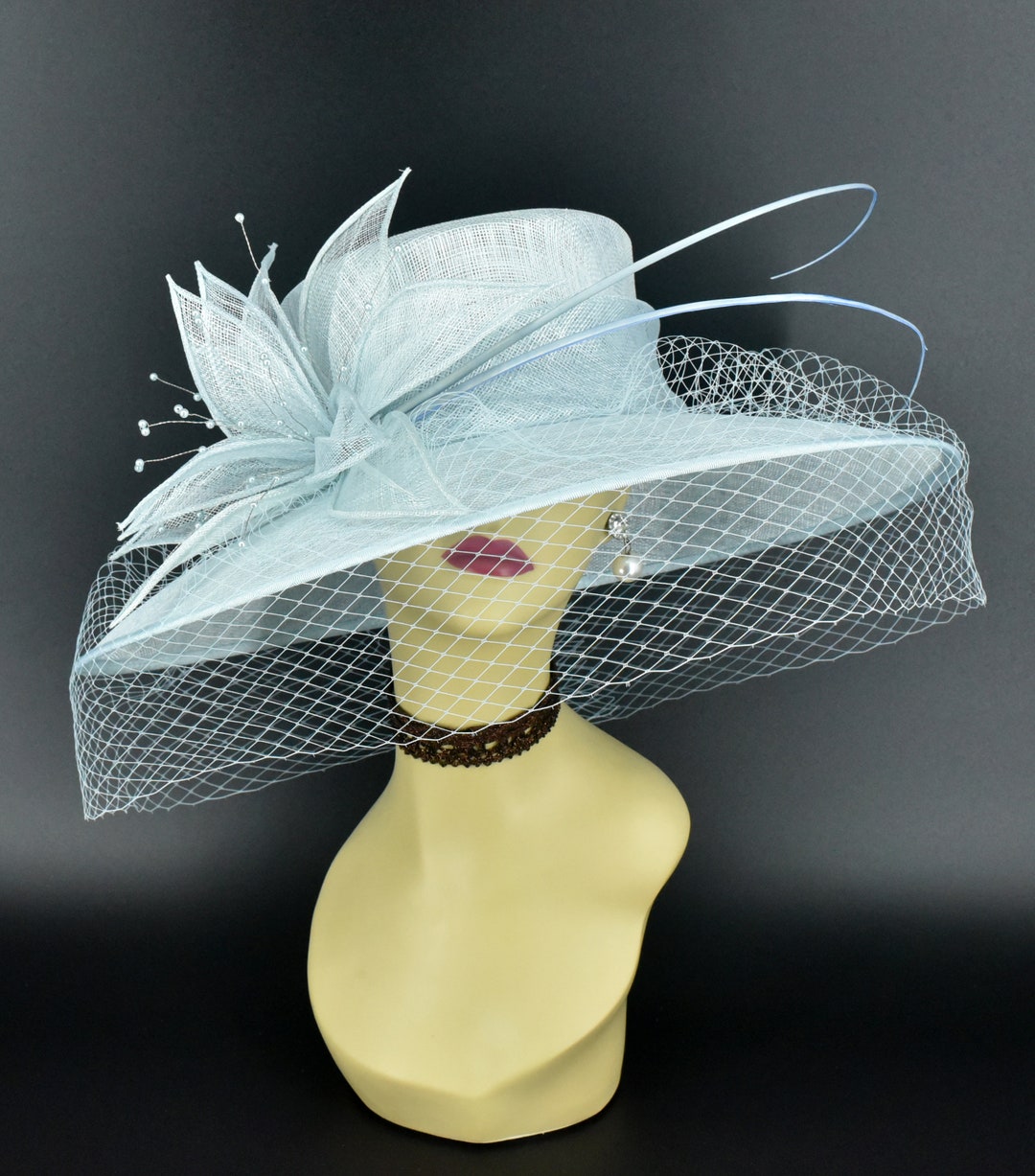 M489V Powder Blue Hat kentucky Derby Hat Church Hat Etsy