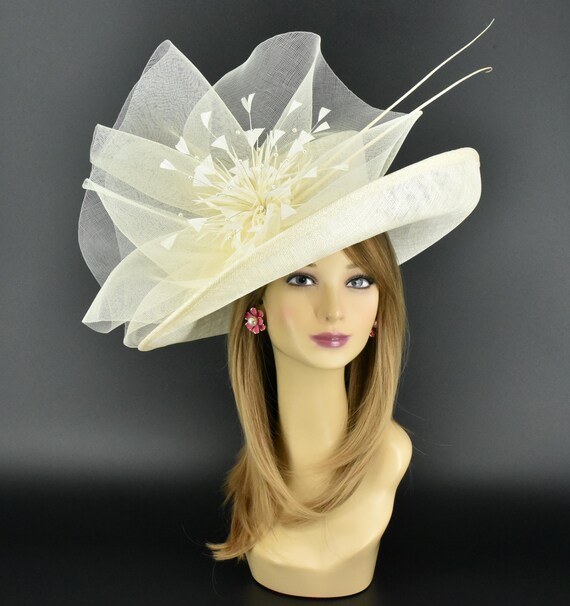M2446 Ivory Wide-brim Sinamay Hat – Kentucky Derby | Royal  display picture 3
