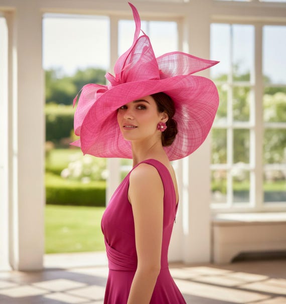 ladies fancy dress hats BARBARA HAT - Navy Blue