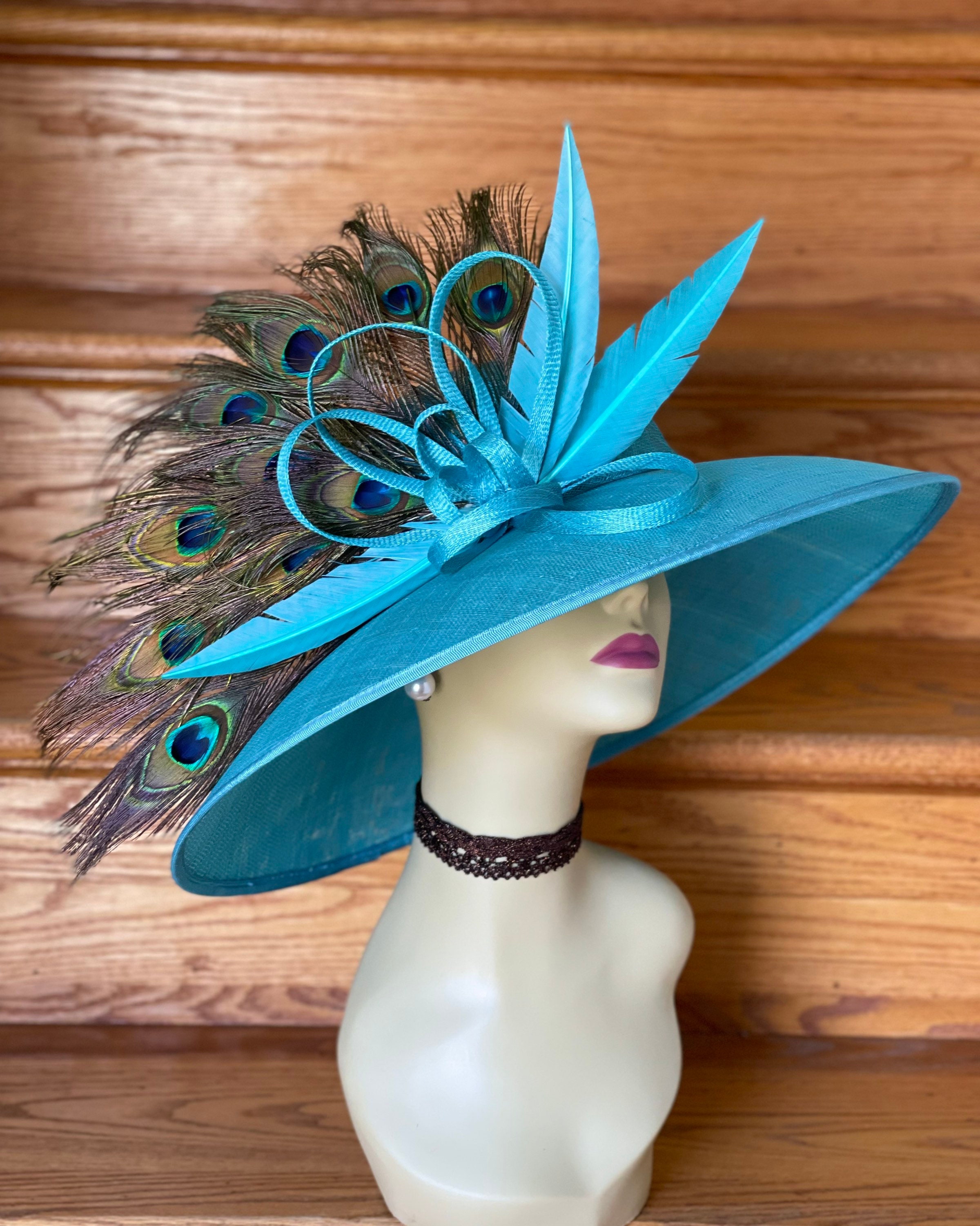M838( Turquoise/green/teal) Vintage Kentucky Derby, Church  display picture 1