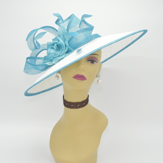 8137 Women Sinamay Fascinators Derby Hat Church Tea Party Wedding Flower il_340x270.6913515639_4tq6.jpg main image 4