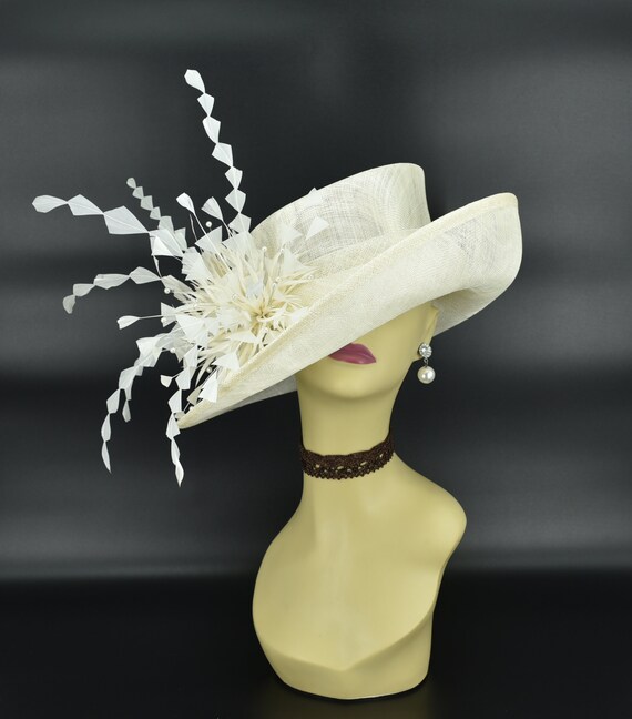 M9031( Ivory + More Colors Options ) Kentucky Derby Hat  display picture 1