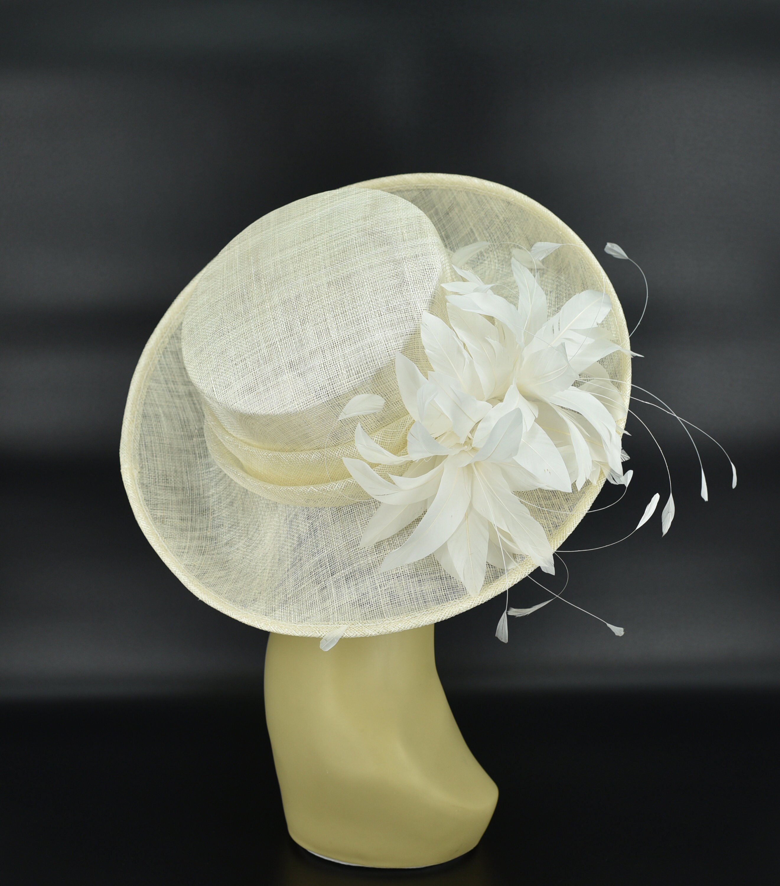 M902( Ivory + More Colors ) Kentucky Derby Hat Church Hat 