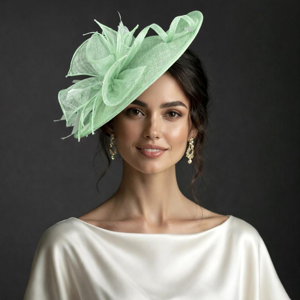 Mint Green Fascinator - Etsy display picture 1