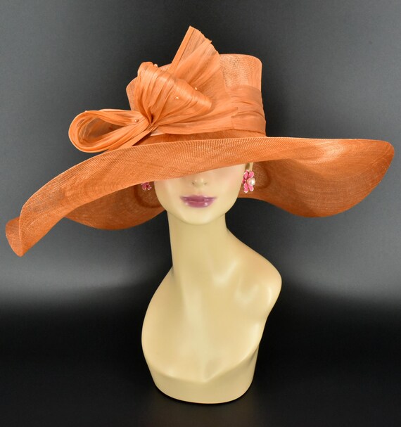 M2442( Orange + More Option) 7.5-8” Jumbo Wide Brim & Abaca  display picture 2