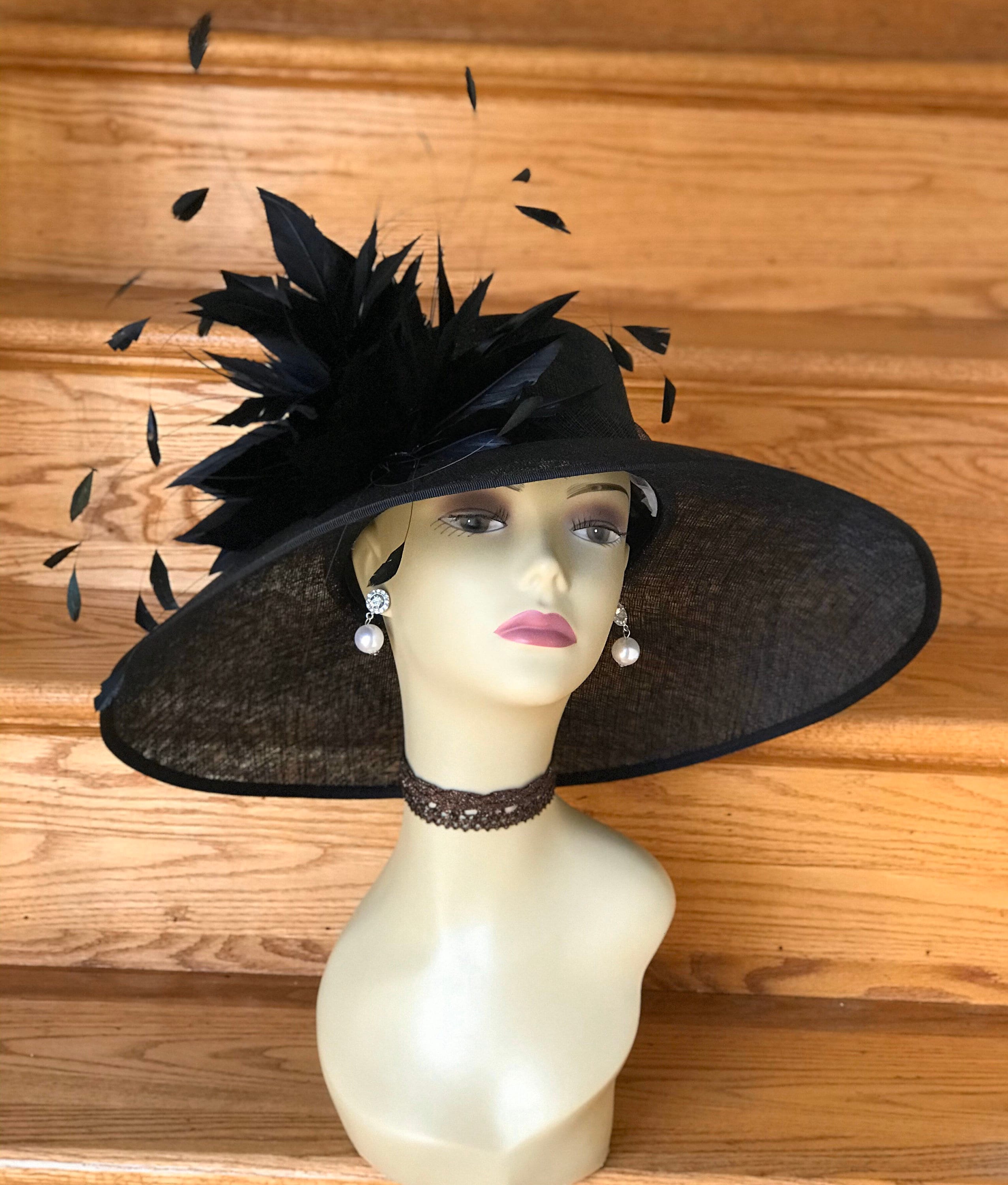 SD17( Black+ More Colors Options )kentucky Derby Hat Church 