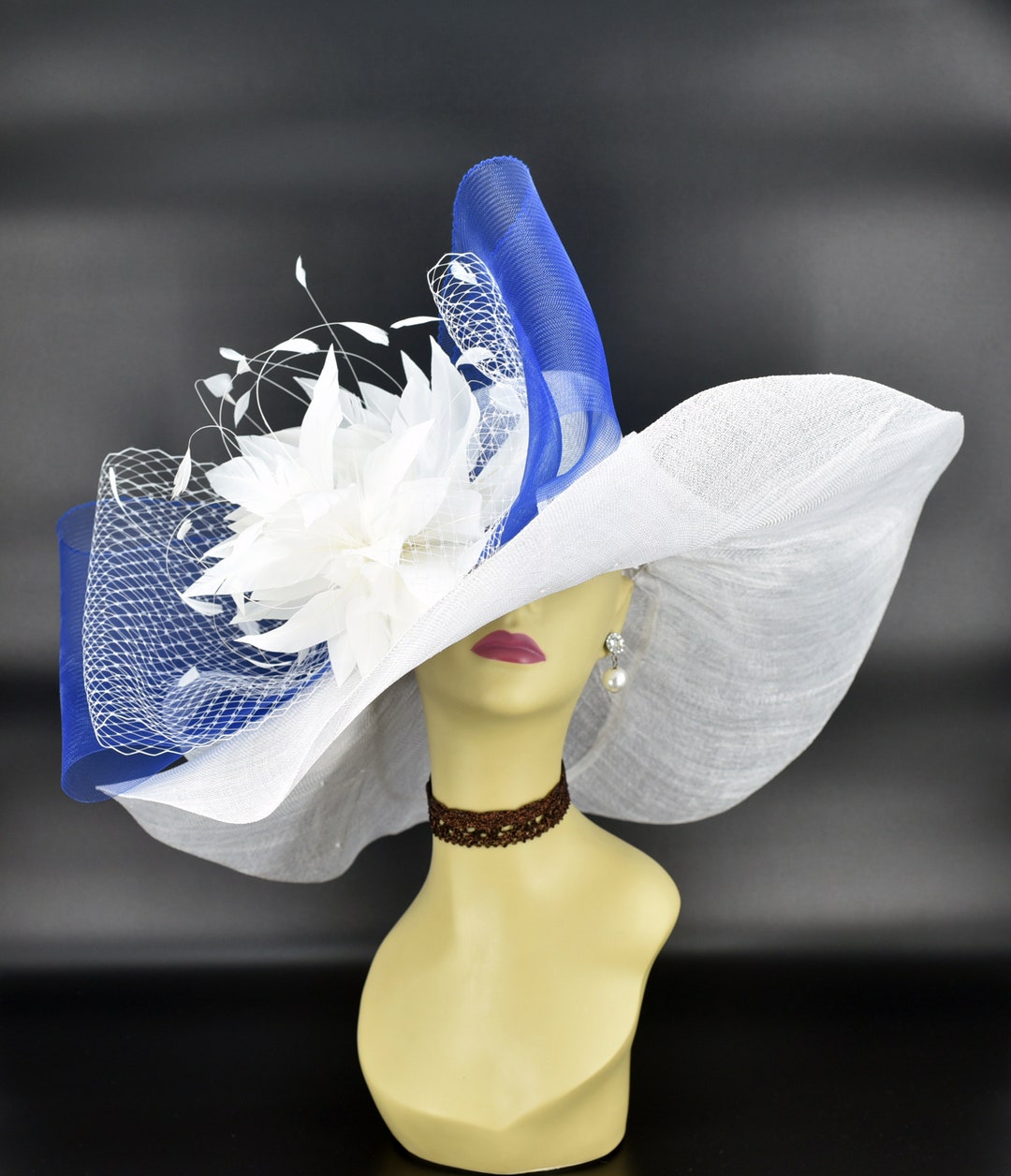 Sd518(white Hat +more Colors Option) 8” Jumbo Wide Brim Kentucky