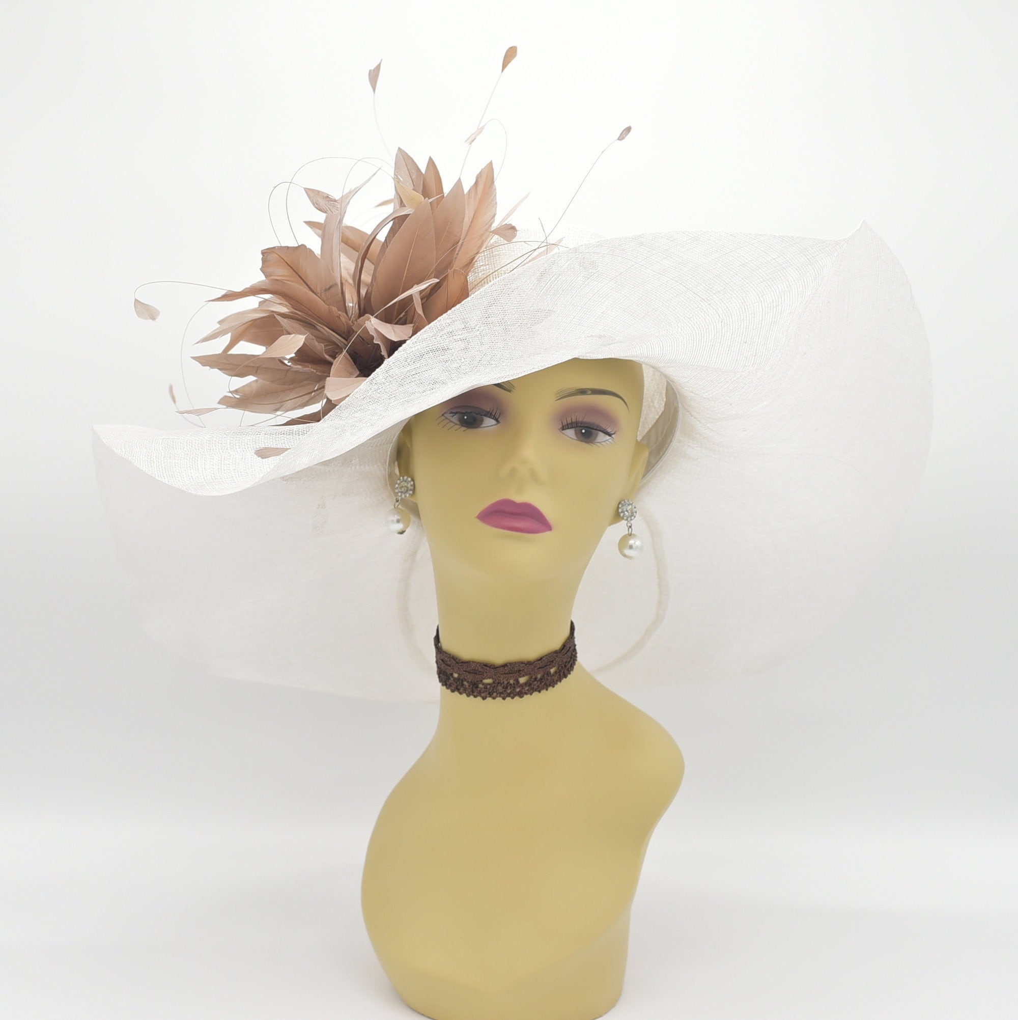 SD511( White+ More Colors Options)kentucky Derby Hat, Church  display picture 3